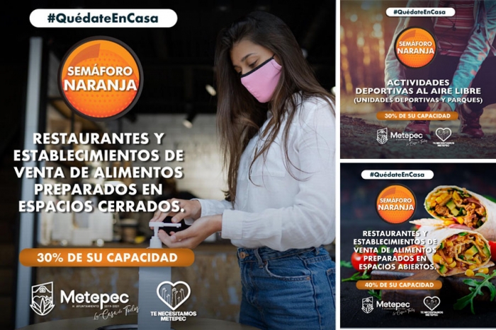 Se alista Metepec para reactivar actividades ante semáforo Naranja