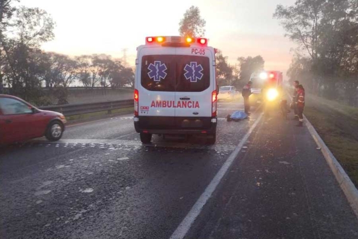 Muere motociclista sobre la autopista Atlacomulco-Toluca