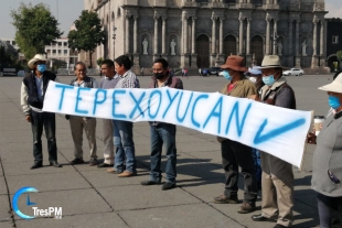 Comuneros se manifiestan en Toluca por quema de bosques en Ocoyoacac