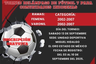 El premio para los campeones será la participación en el Encuentro Deportivo Estatal Indígena 2025