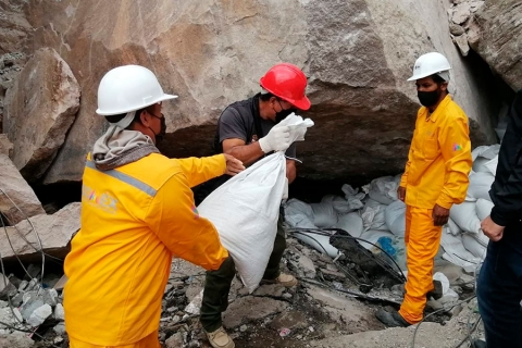 Continúan labores de búsqueda en la zona del desprendimiento del Cerro del Chiquihuite