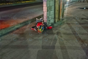 Fallece motociclista al derrapar en San Mateo Atenco