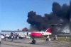 Un avión se incendió tras aterrizar en el aeropuerto de Miami: hay tres heridos