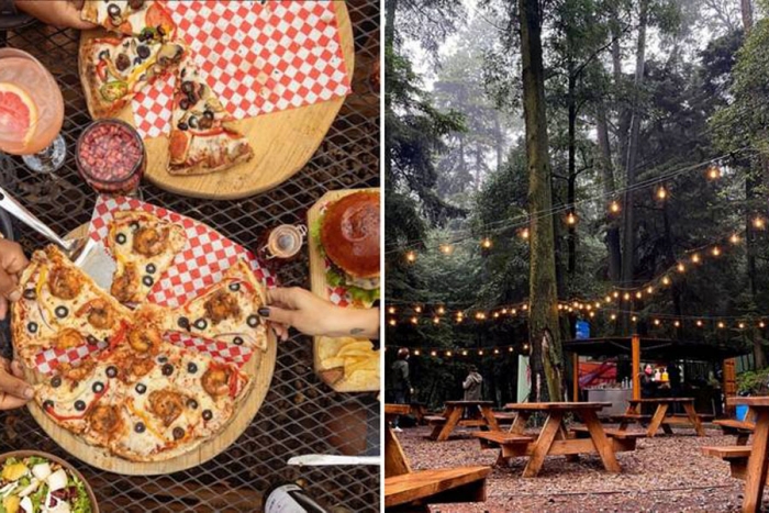 Restaurantes en medio del bosque: pizzas a la leña y drinks deliciosos