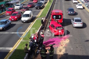 Automovilista choca sobre Paseo Tollocan frente a clínica 220 del IMSS