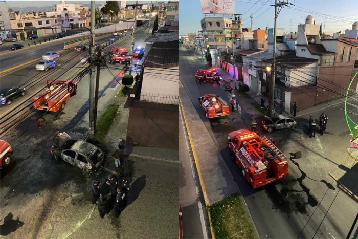 Se incendia vehículo en Paseo Tollocan