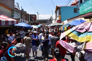 Aglomeraciones en San Luis Mextepec por venta de pescados y mariscos