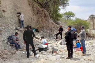 El fósil fue trasladado a un laboratorio 