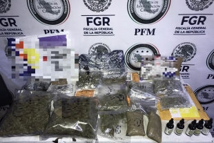 Decomisan embarque de droga en empresa de paquetería en Toluca