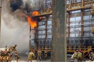 Se incendia en refinería de Oaxaca