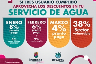 Alista Metepec descuentos para primer trimestre de 2021