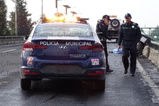 Muere motociclista en la Toluca-Palmillas altura de Santa Cruz Atzcapotzaltongo