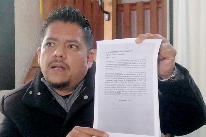 Ex trabajadores de Toluca aseguran que no son aviadores y denuncian a alcalde