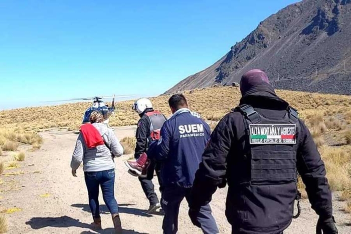 Atiende SUEM llamadas de auxilio en inmediaciones del volcán durante el operativo invernal