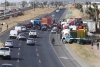 Protestan transportistas por alza en combustibles y abusos de GN