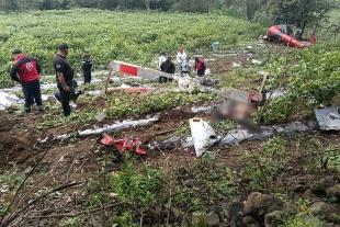 Tras los peritajes iniciales, se determinó que la aeronave quedó prácticamente desintegrada por la fuerza del impacto