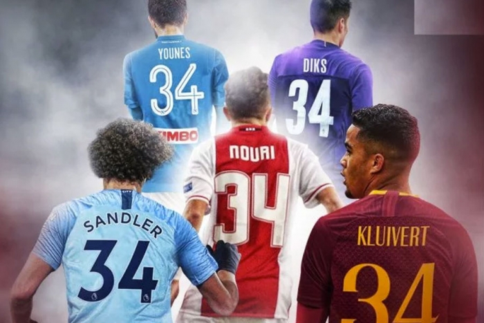 Por qué varios futbolistas eligen la camiseta con el número 34