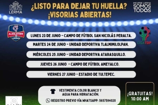 Todos los entrenamientos están programados para iniciar en punto de las 10:00 de la mañana.