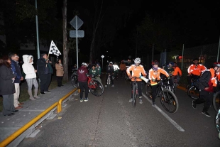 Realiza UAEMéx Rodada Ciclista Navideña