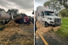 Tres heridos en fuerte accidente sobre la vía Toluca-Palmillas