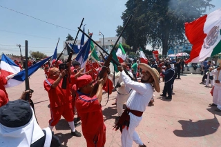 Reviven Batalla de Puebla con tradición y orgullo en Calimaya