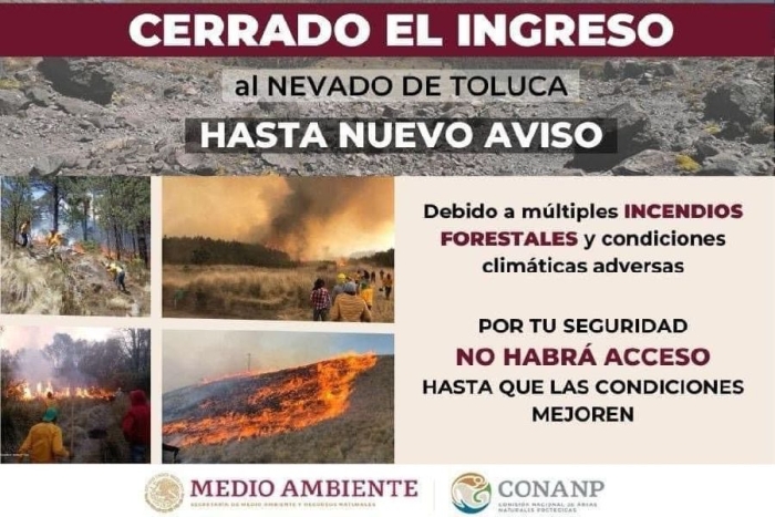 En el Estado de México se mantienen activos y en combate seis incendios forestales