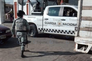 Guardia Nacional resguarda palacio municipal de Amanalco