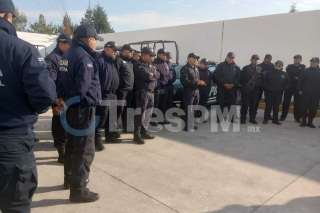 Policías de Temoaya se manifiestan; exigen aumento salarial y equipamiento