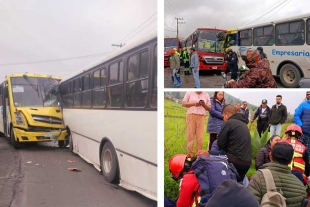 Elementos de Seguridad Pública aseguraron a ambos operadores para deslindar responsabilidades.