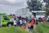 Choque de autobús y trailer deja lesionados en la Toluca-Palmillas.