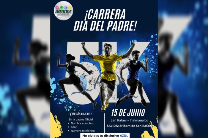 Se contará con puntos de hidratación a mitad del recorrido