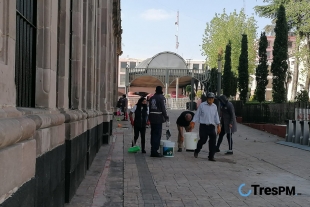 Limpian y refuerzan Ayuntamiento de Toluca