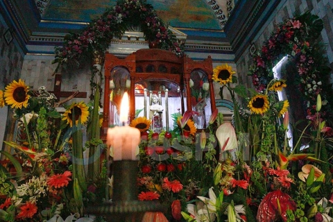 Celebran al Señor de la Columna en Santa Ana Tlapaltitlán