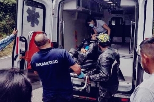 Un hombre resultó lesionado al caer de una motocicleta en Texcaltitlán