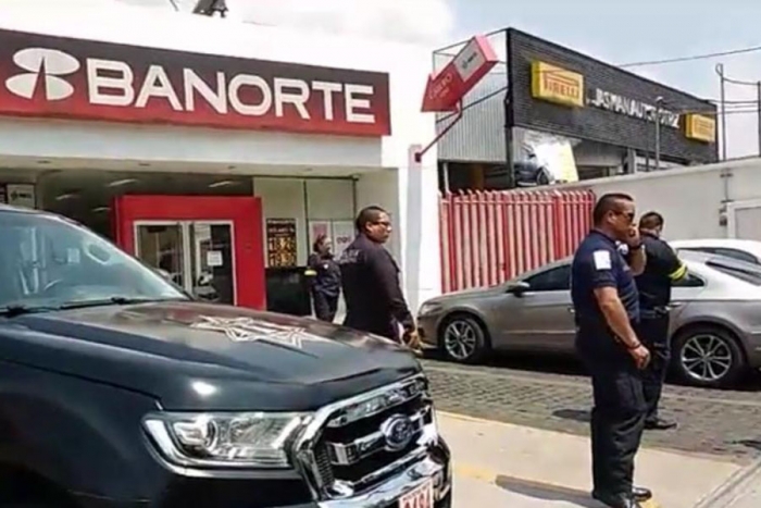 Intentan asaltar banco en zona centro de Toluca