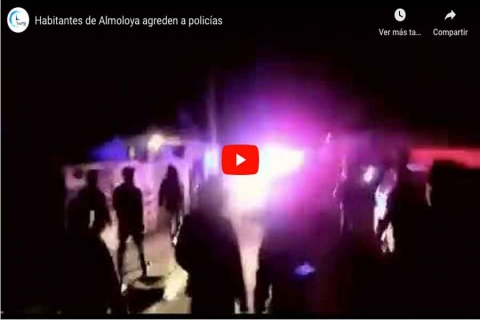 Habitantes de Almoloya agreden a policías