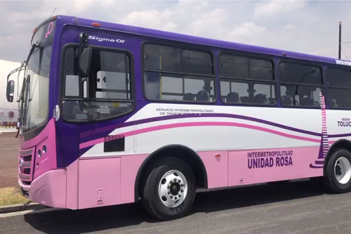 Dan banderazo de salida a Transporte Rosa, exclusivo para mujeres