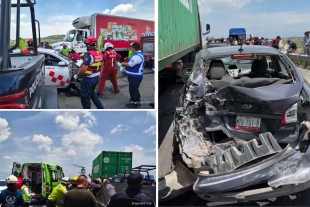 La circulación en ambos sentidos de la carretera se vio severamente afectada
