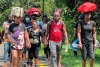 Dos caravanas de migrantes haitianos se entregaron a las autoridades mexicanas