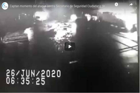 Captan momento del ataque contra Secretario de Seguridad Ciudadana de CDMX