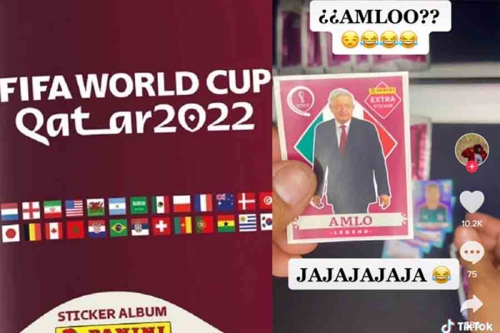 Compró estampas del Mundial y en un sobre le salió ¡AMLO!