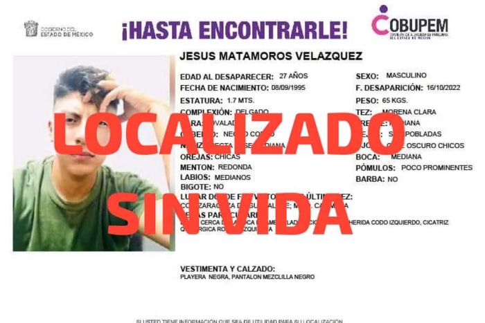 Encuentran en una fosa clandestina los restos de Jesús Matamoros, desaparecido en Calimaya
