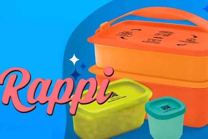 ¡Adiós desechables! Rappi hace alianza con Tupperware para realizar entregas sostenibles
