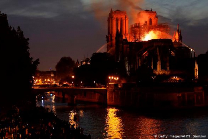 Incendio en la catedral de Notre Dame en París