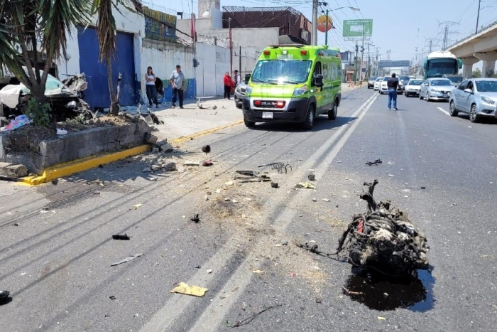 Lamentable; se accidenta pareja en Las Torres en San Mateo Atenco