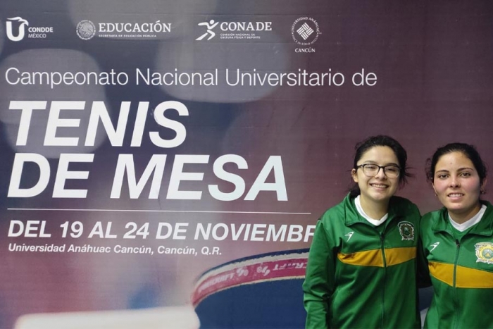 ¡Una medalla más! UAEM consigue bronce en tenis de mesa por parejas