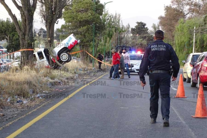 Un muerto y un herido en accidente sobre la Toluca-Tenango del Valle