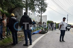 El suceso se registró la tarde noche de este domingo cuando ambas personas circulaban a bordo de una motocicleta Italika F150