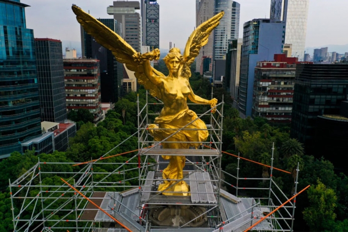 Dan por terminada la restauración del Ángel de la Independencia