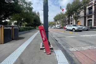 Señalamiento dañado